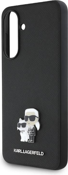 Actual product image Karl Lagerfeld Case Saffiano w/ K&C Metal Logo for Samsung Galaxy A36 black (Samsung Galaxy A36)