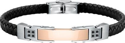 Produktbild Morellato Modern leather bracelet with a distinctive Moody SQH30 decoration (M) (Edelstahl)
