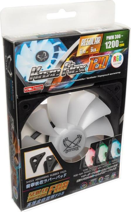 Produktbild Scythe Kaze Flex RGB PWM Lüfter, 300-1200 U/min (120 mm, 1x)