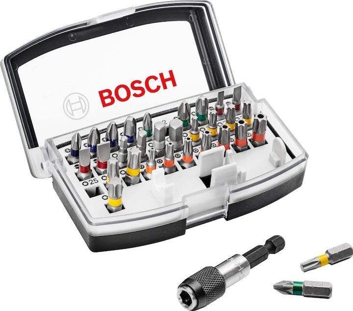Actual product image Bosch Professional Zubehör Bit Set 32 pieces Accessories 2 (Cross Phillips PH M1, Cross Phillips PH M2, Cross Pozidriv PZ M1, Cross Pozidriv PZ M2, Cross Phillips PH M3, Cross Pozidriv PZ M3, Hexagon socket TX with hole M10, Hexagon socket TX with hole M20, Hexagon socket TX With hole M25, Hexagon socket TX with hole M27, Hexagon socket TX with hole M30)