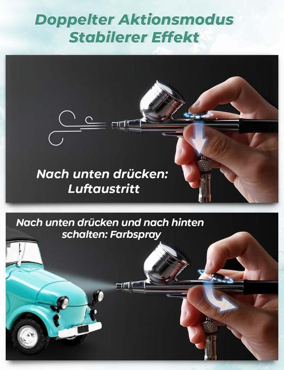 Actual product image Oasser Airbrush Set mit Kompressor