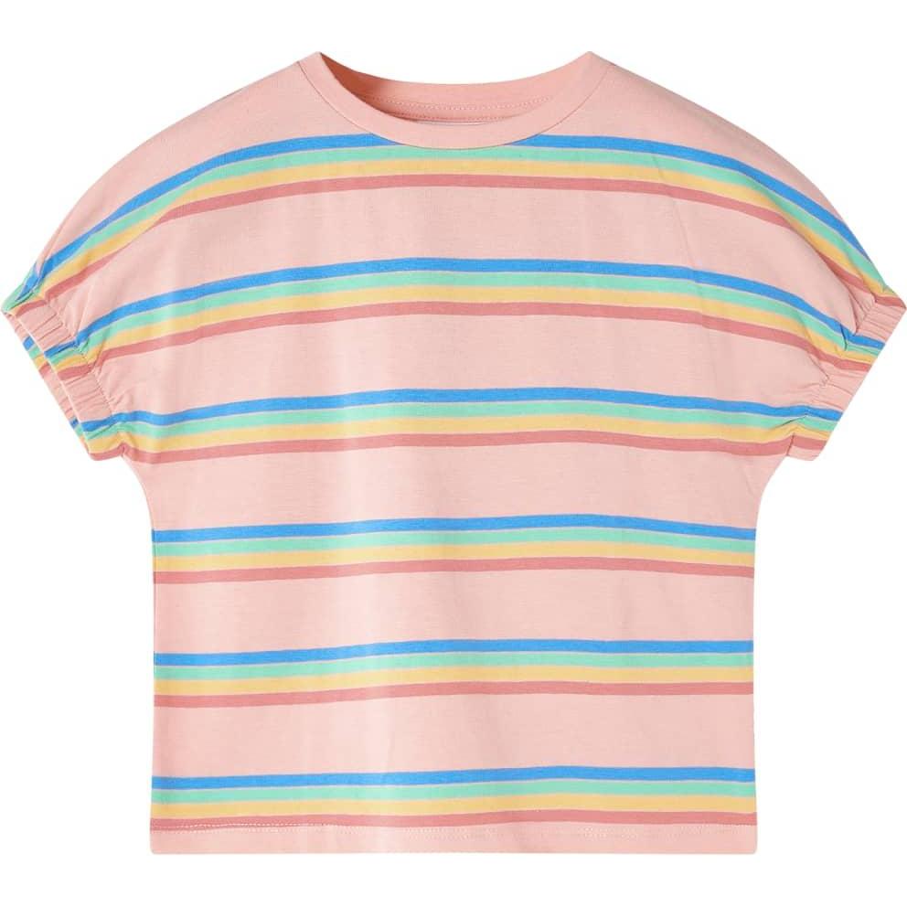 VidaXL, Unisex, Shirt, Kinder-T-Shirt Pfirsichrosa 104,Material: 95 % Baumwolle. 5, Mehrfarbig, (104)