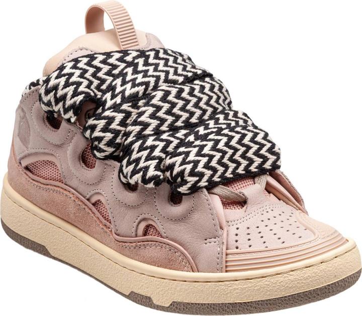 Produktbild Lanvin curb sneakers in white and pink leather (40)