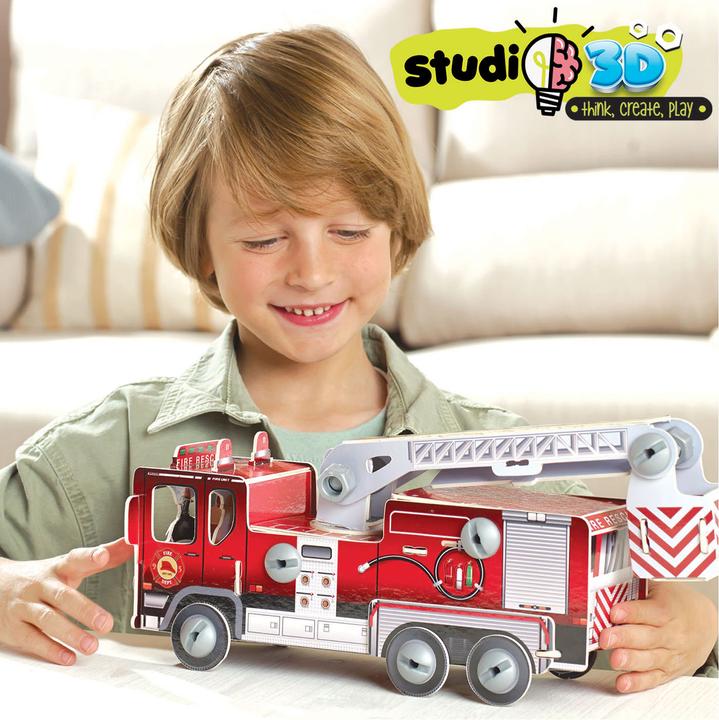 Actual product image Educa 19186 Studio 3D Construction 57 pcs. The Fire Brigade (Paper and plastic parts) (57 pieces)