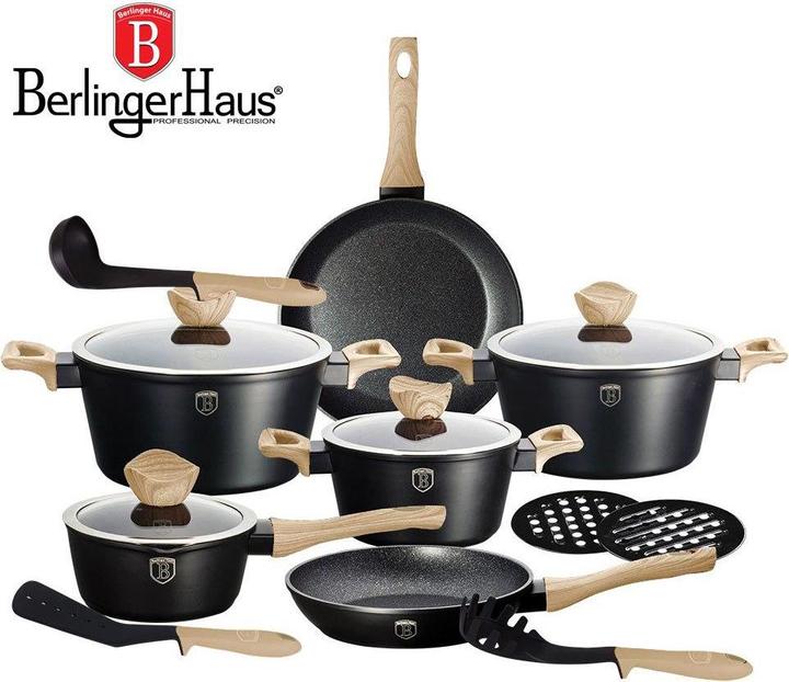 Actual product image BerlingerHaus Pot Set Granite Berlinger House Bh-1536 Forest Line (Pan set + pot set, Aluminium)