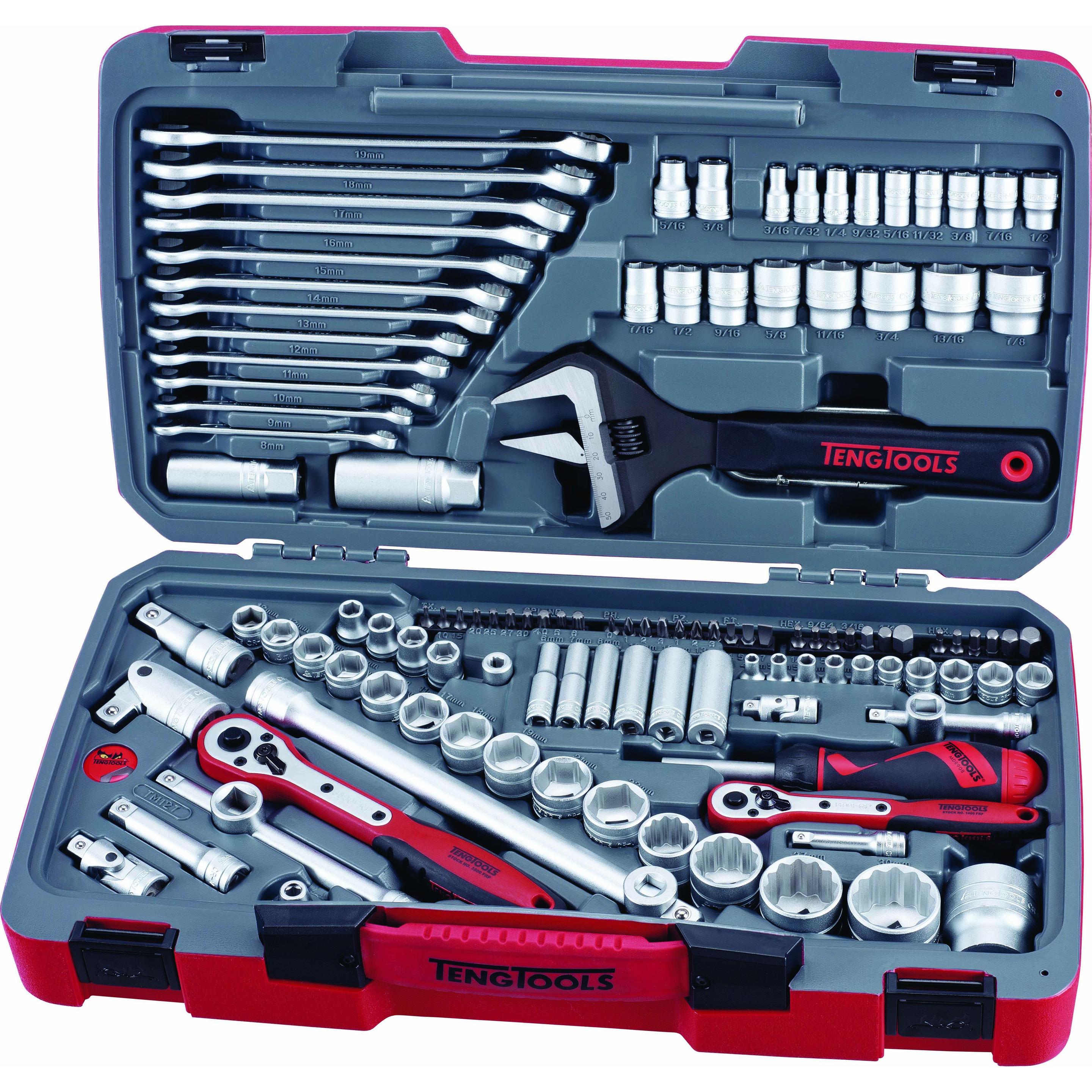 Teng Tools, Cassetta degli attrezzi, Set di utensili TM127 127 pezzi. (238470108)