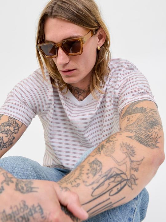 Actual product image Jack & Jones Gestreift Rundhalsausschnitt T-shirt T-shirt (L)