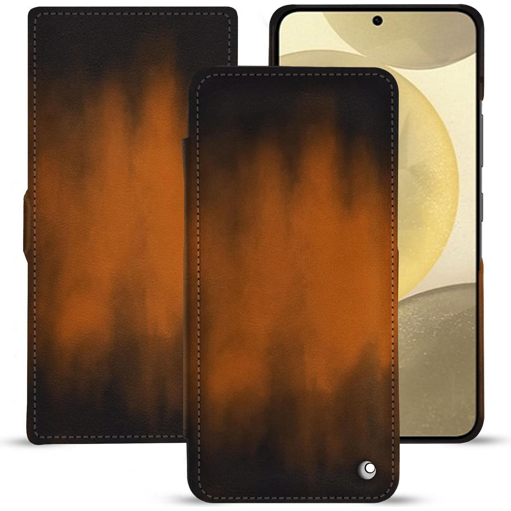 Thumbnail - Noreve Lederschutzhülle horizontal (Samsung Galaxy S24+), Smartphone Hülle, Braun