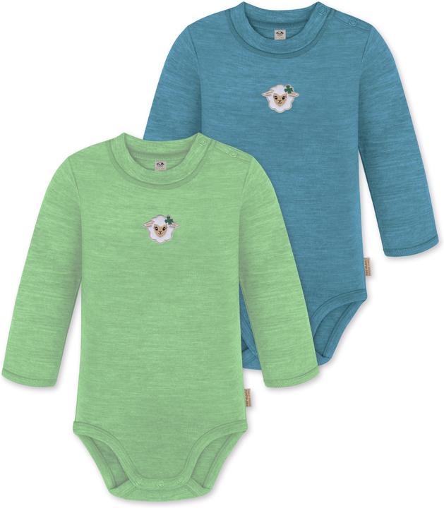 Produktbild Normani 2er Pack Baby Merino Langarmbody „Tuai" - 9401 (62)