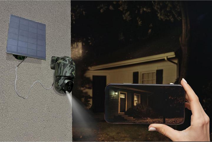 Actual product image Technaxx Surveillance set 4G PT Dome TX-290 with solar module, type (2560 x 1440 Pixels)