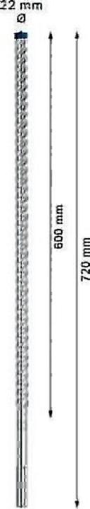 Actual product image Bosch Professional Zubehör EXPERT SDS max-8X 2608900235 hammer drill 1 piece 22.00mm total length 720mm 1pc... (22 mm)