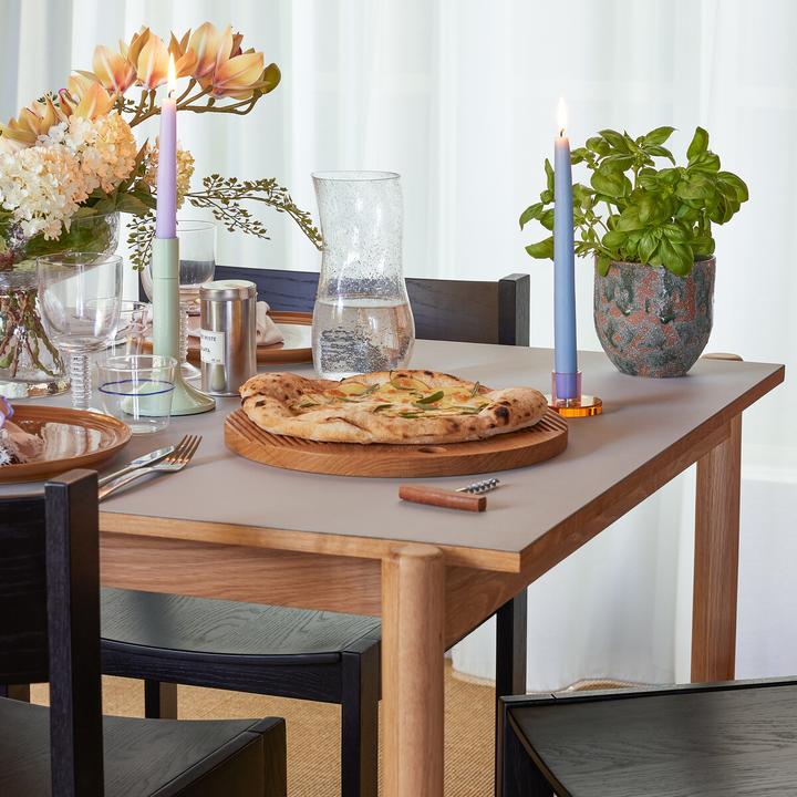 Actual product image Hübsch Oblique Dining Table Rectangular Grey (190 x 107 x 75 cm)