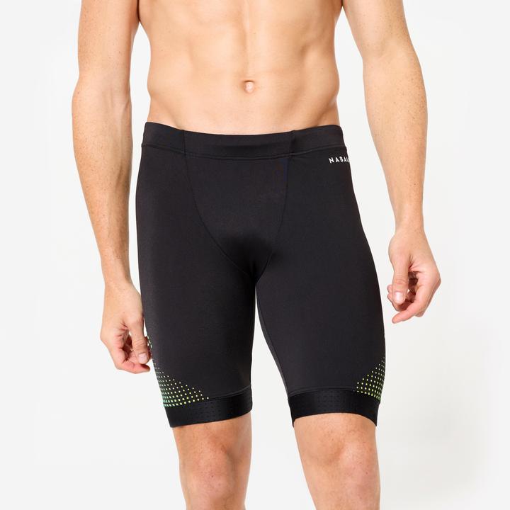 Image du produit Nabaiji Maillot de bain jammer natation Homme - 500 Fiti noir jaune (42)