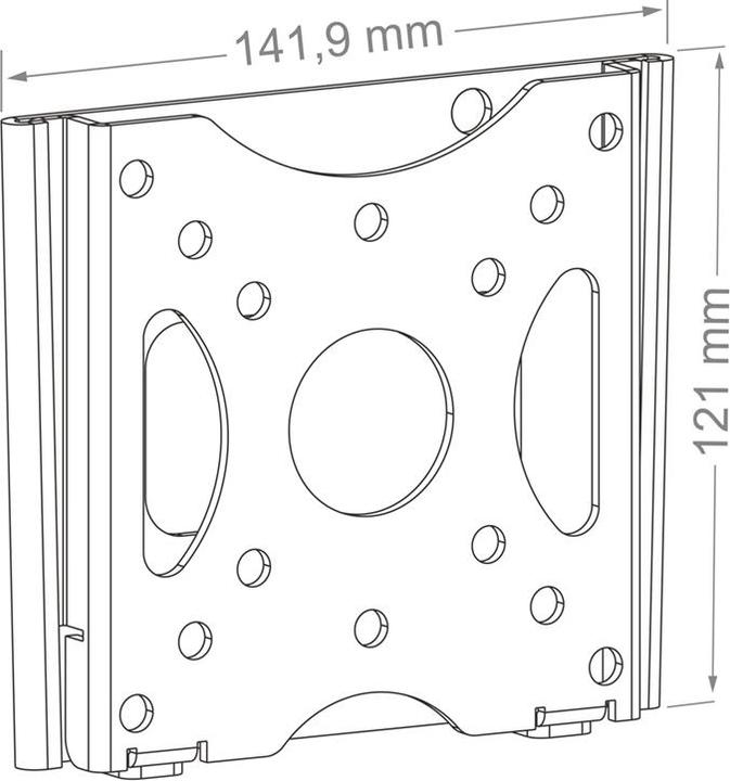 Image du produit Hagor BL Fixed 100 38,1 cm (15" ) (Mur, 24", 25 kg)