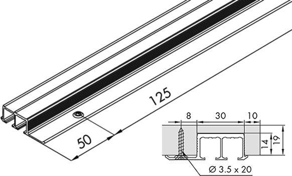 HAWA Doppellaufschiene -CLIPO 16