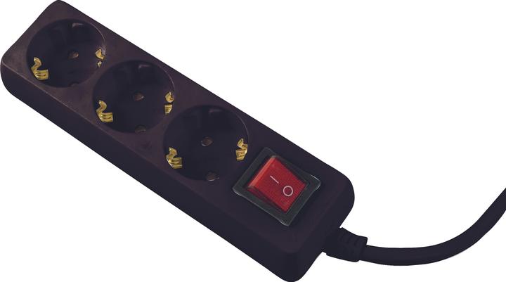 Image du produit As - Schwabe Steckdosenleiste mit Flachstecker (3 x, CEE 7/3, 2 m)