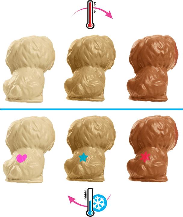 Actual product image Barbie BRB doll (brunette) with dog and puppies