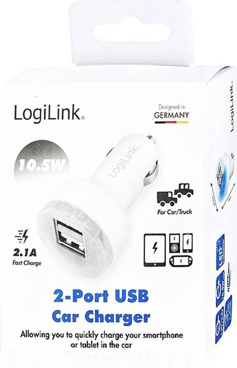 Produktbild LogiLink USB Kfz Ladeadapter
