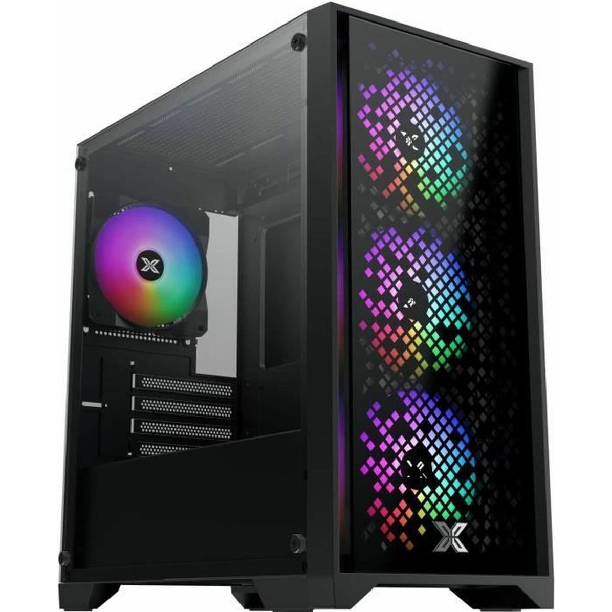Xigmatek Boitier Mini Tour Micro ATX NYX II RGB avec panneaux vitrés (Noir) (mATX), Case PC, Nero