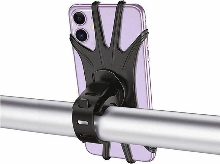 4 Sangles Silicone Pour Vélo - Support Téléphone/lampes Vélo VTT/sport - Noir - 17,5 Cm - Élastique Et Solide
