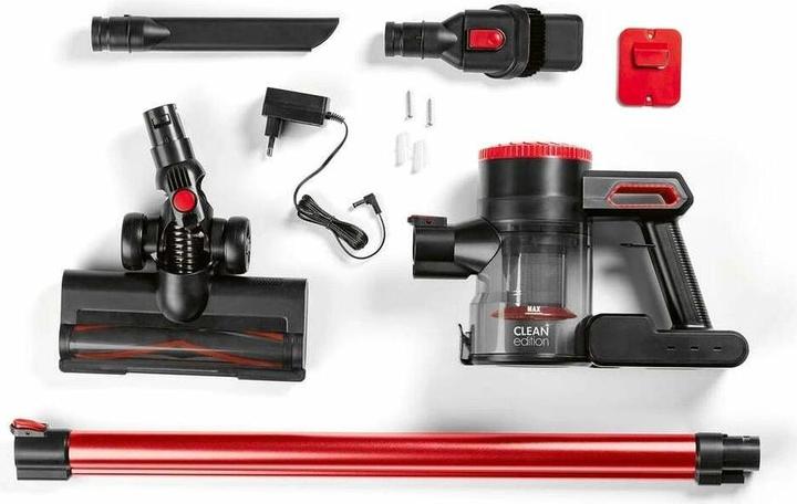 Produktbild CleanMaxx Akku-Hand- und Stielsauger mit 2-fach-Filter, Rot