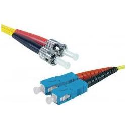 Exertis Connect LWL Patchkabel Eco, 9/125 µm, OS2-Faser, 2x ST Stecker/SC Duplex Stecker, gelb, 1,0 m UPC UPC-Schlif (S/...
