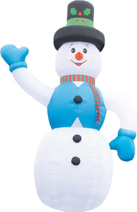 Produktbild Infactory Selbstaufblasender XXL-Schneemann mit LED-Innenbeleuchtung, 6 m, IP44