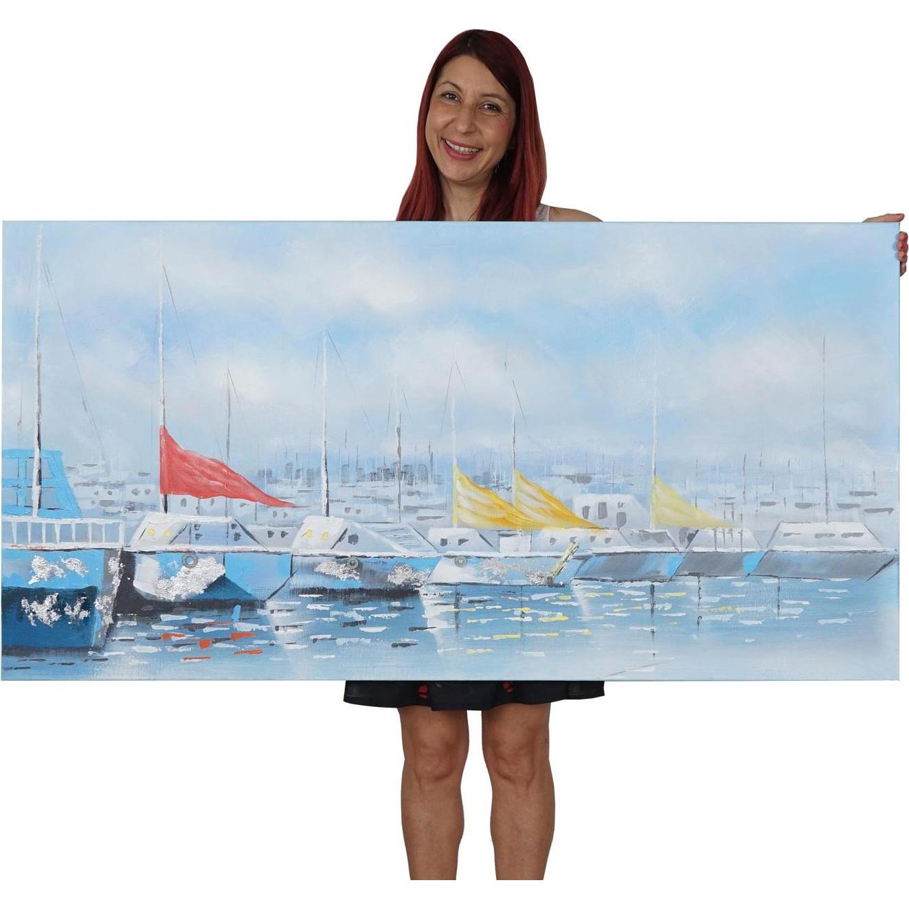 Thumbnail - MCW, Bilder, Wandbild Boote (70 x 140 x 3.5 cm)