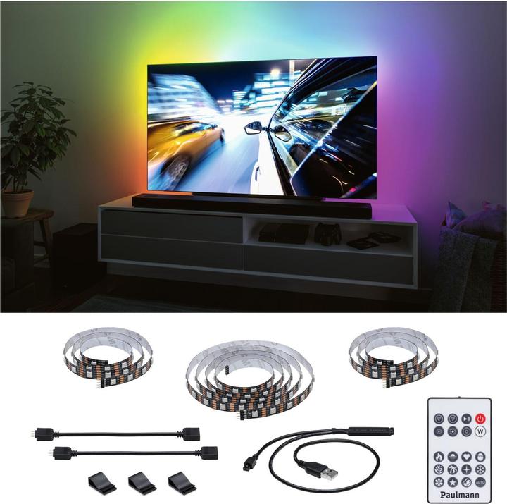 Actual product image Paulmann TV Stripes (Multicoloured, 240 cm, Indoor)