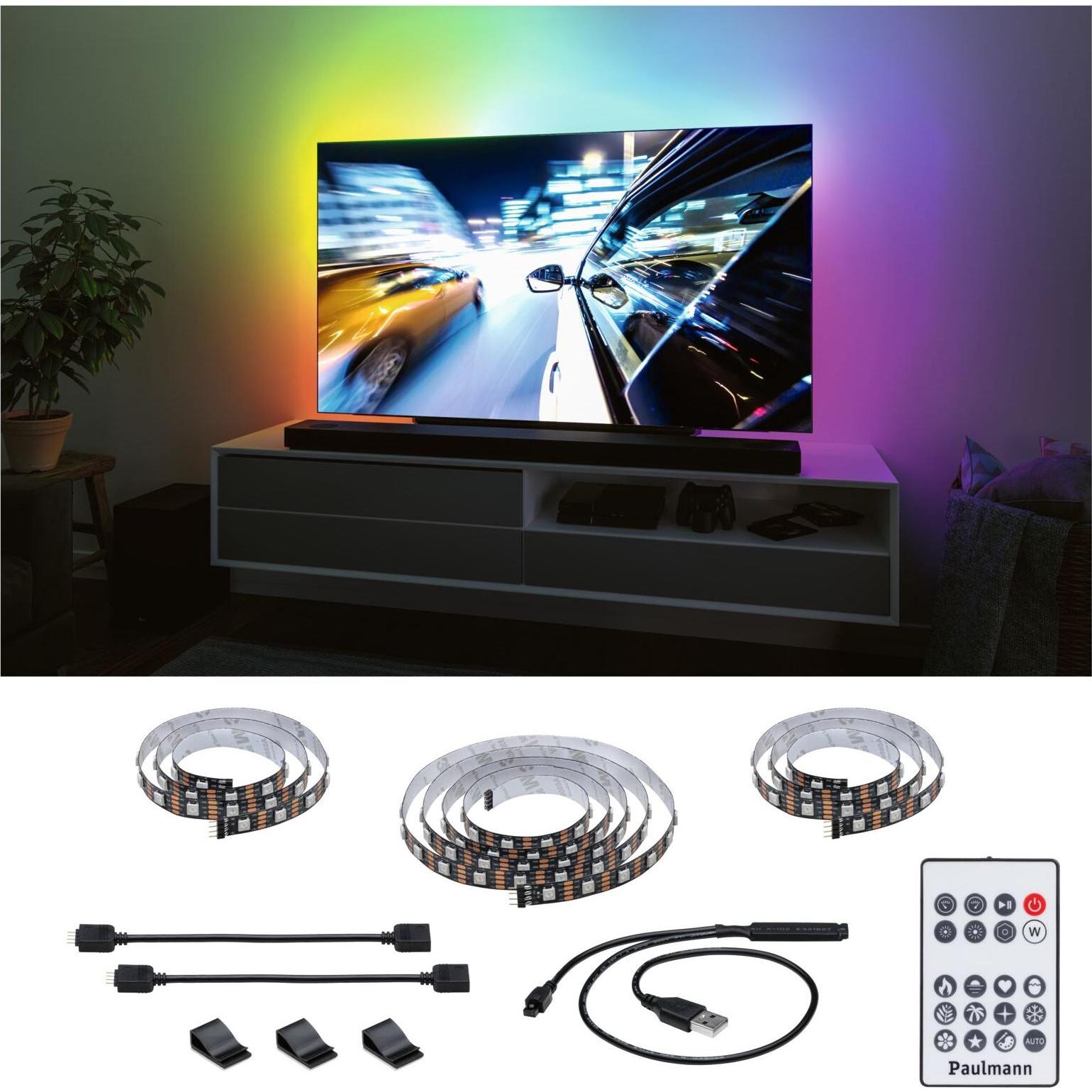 Paulmann, Striscia LED, Striscia TV USB EntertainLED (Multicolore, 240 cm, Interno)