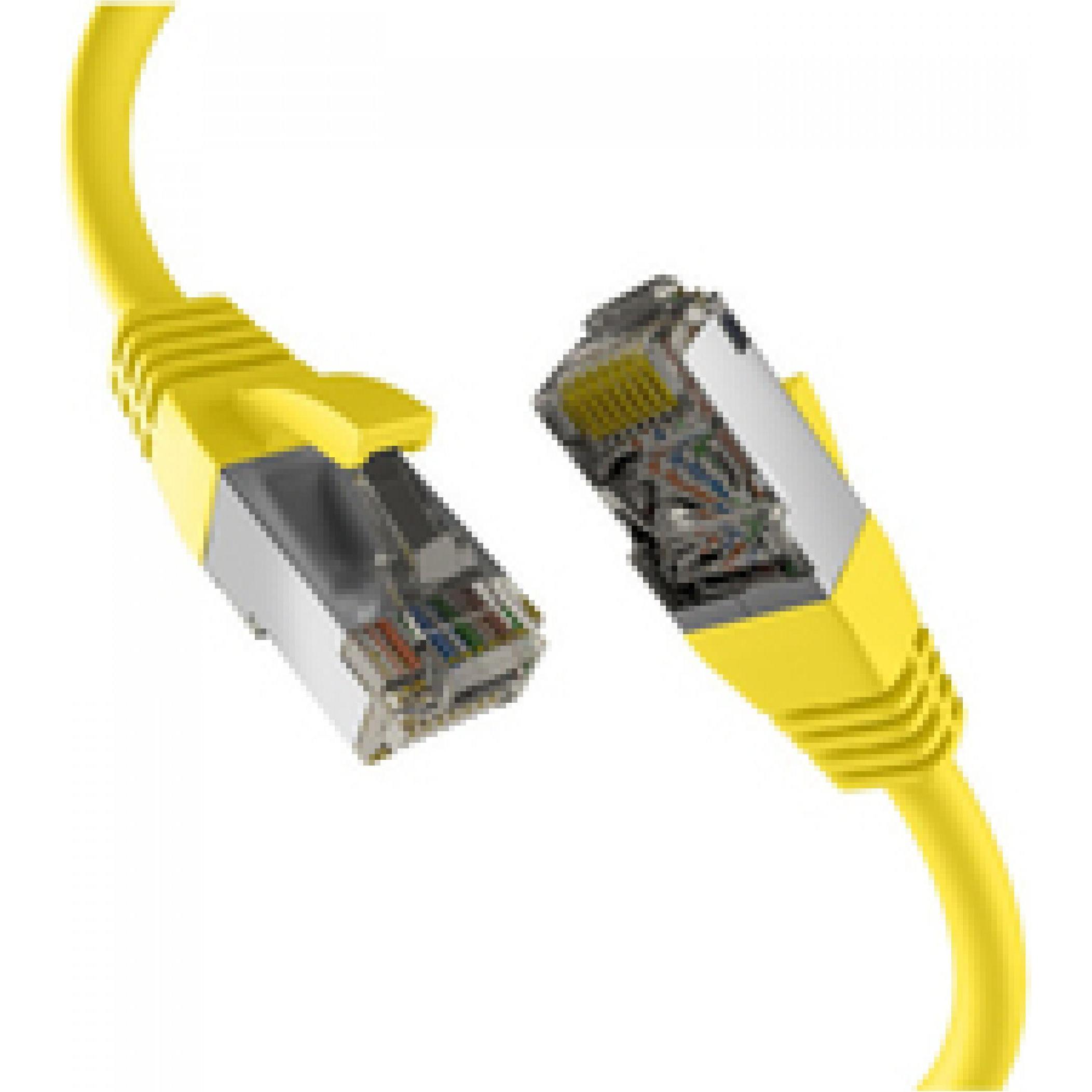 M-Cab CAT8.1 YELLOW 7.5M PATCH CORD (S/FTP, CAT8.1, 7.50 m), Netzwerkkabel