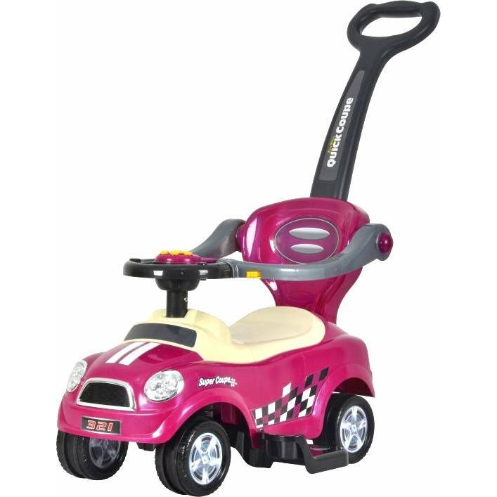 Qixi Toys Das Auto wird mit Füssen gefahren, mit Haltegriff für das Elternteil und schützenden Bordsteinen