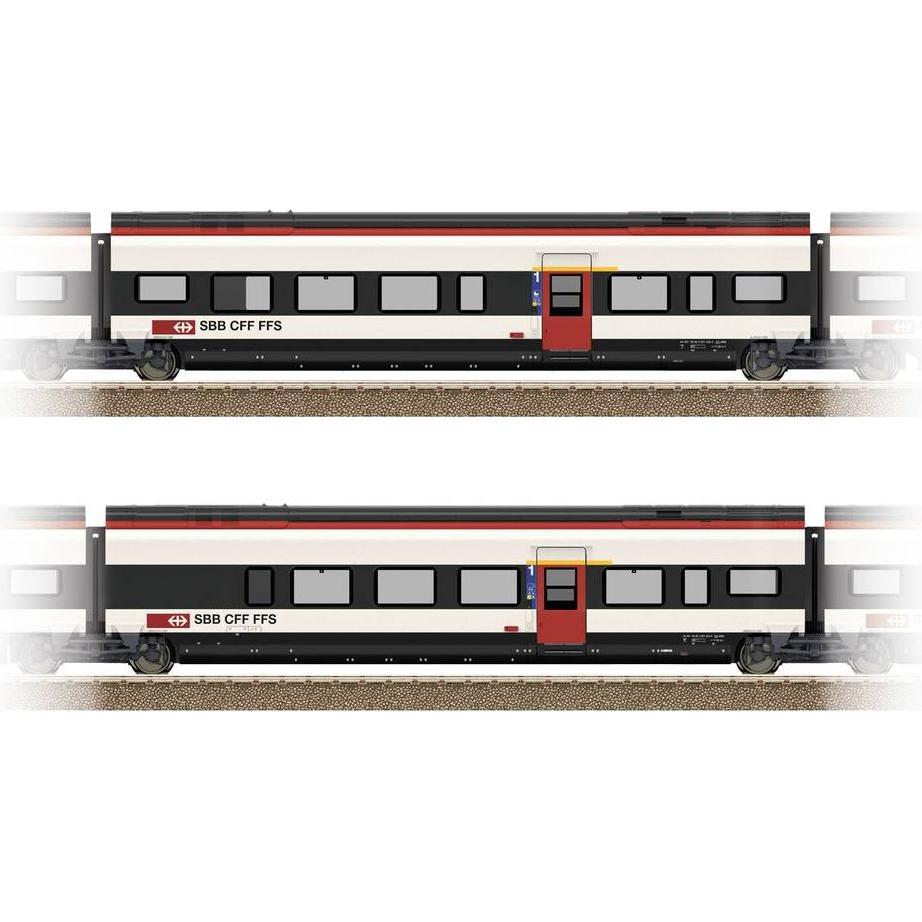 Thumbnail - Trix H0 23283 H0 Ergänzungsset 3 zu Giruno der SBB J(A4) 1.Klasse und K(A3) 1.Klasse (Spur VI)