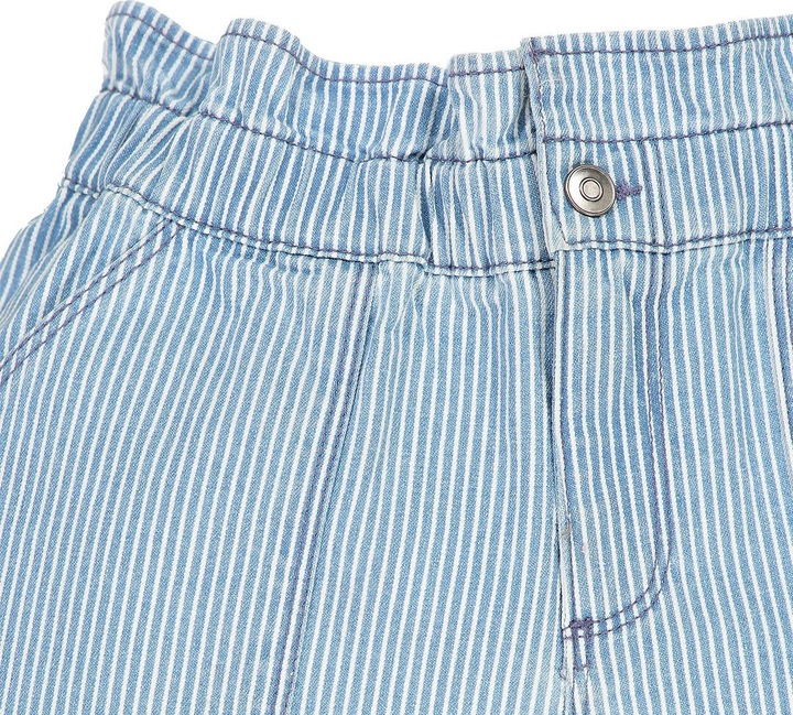 Actual product image La Redoute Collections Denim shorts with stripes (94)
