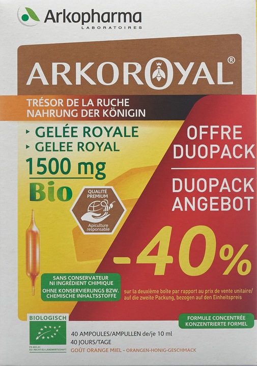 Immagine prodotto Arkopharma Arkoroyal Bio Gelée Royal Ampullen 1500mg (20 Pezzo/i, Fiala, 1040 g)
