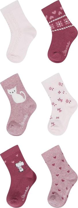 Sterntaler Socken 6er Set Herzen Lichtrosa Gr. 27-30