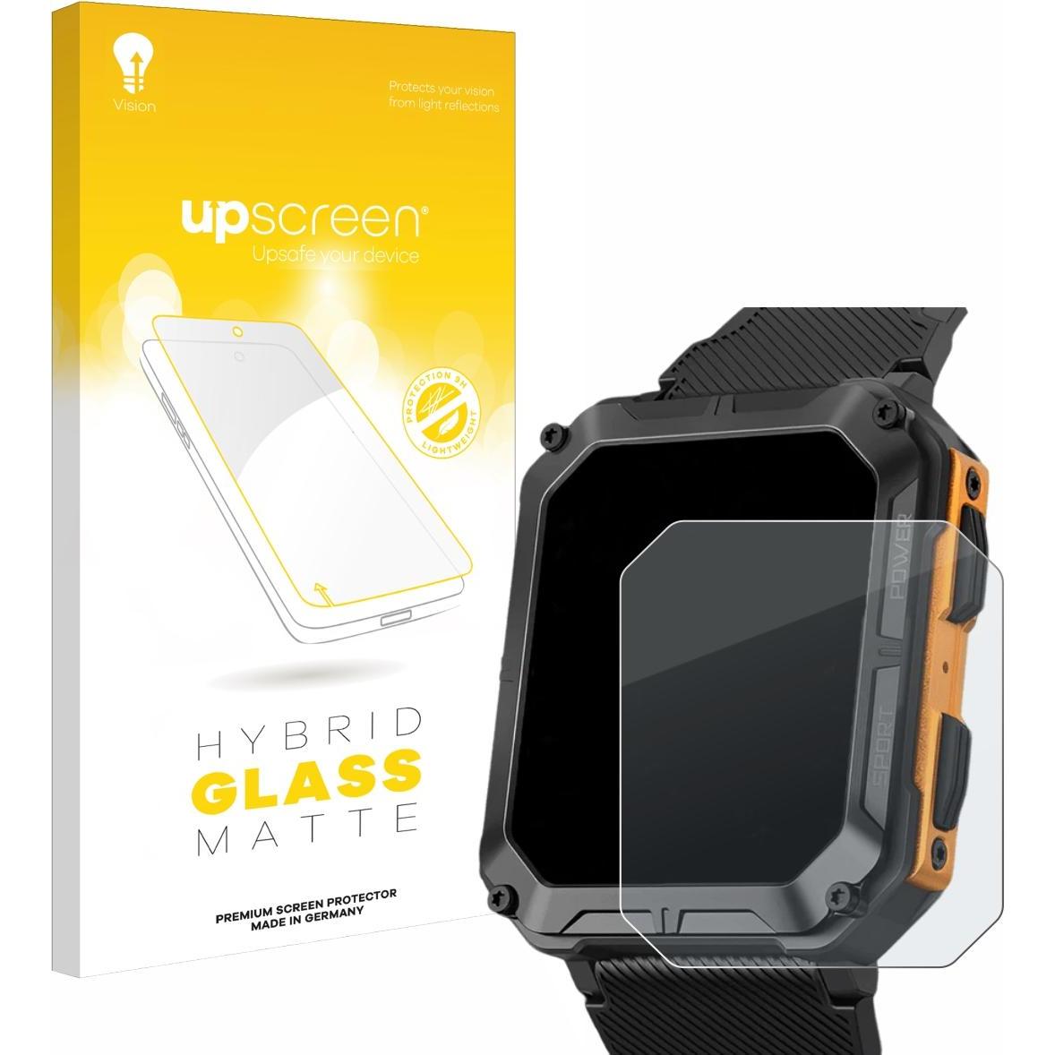 upscreen Schutzglas Schutzfolie Displayschutz Display Schutz Glas Folie matt, Smartwatch Schutzfolie, Grau