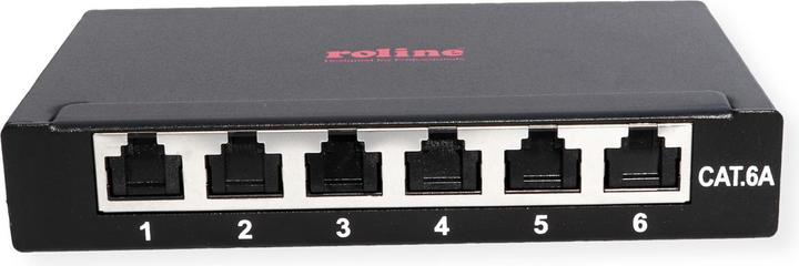 Actual product image Roline Mini patch panel 6x RJ45 shielded Cat.6A/Cl.EA, 0.5U