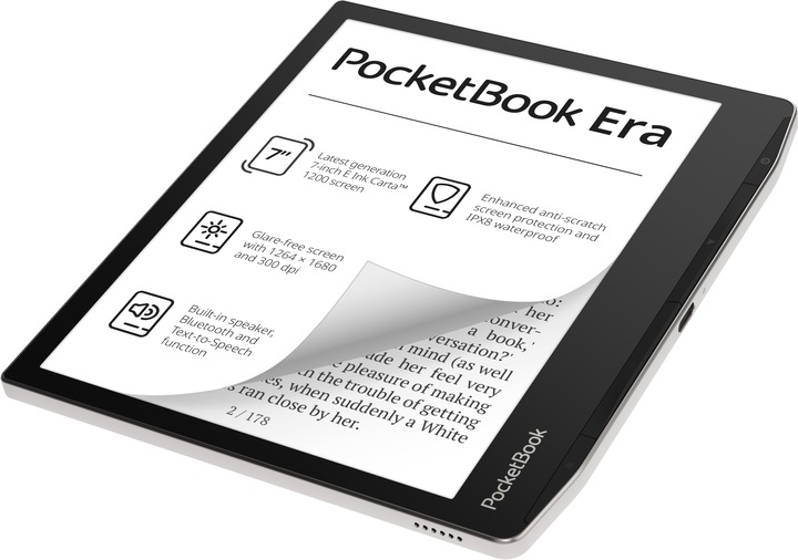 Actual product image PocketBook Era (7", 16 GB, Stardust Silver)