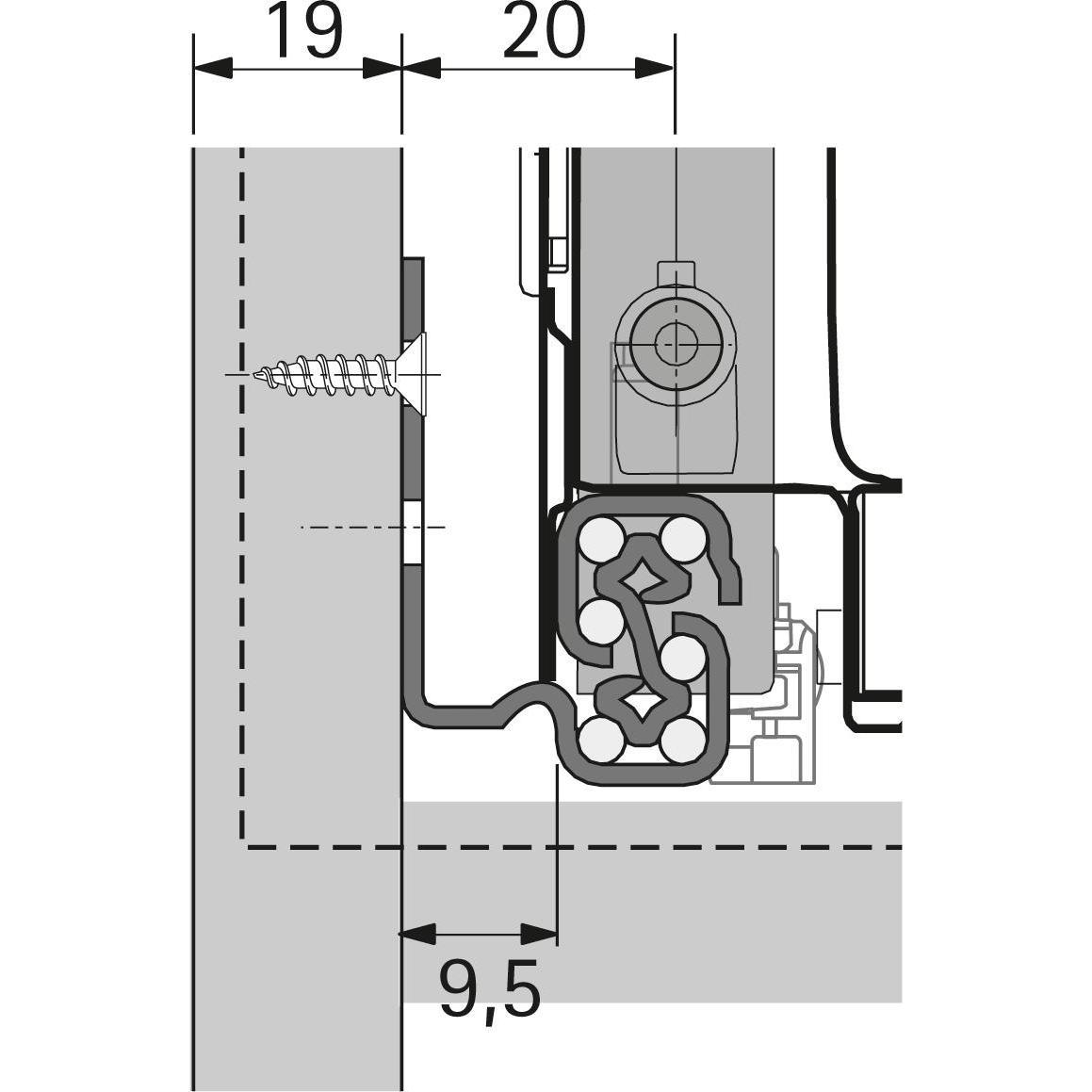 Thumbnail - Hettich, Schubladenauszüge, Vollauszug QUADRO V6 push to open