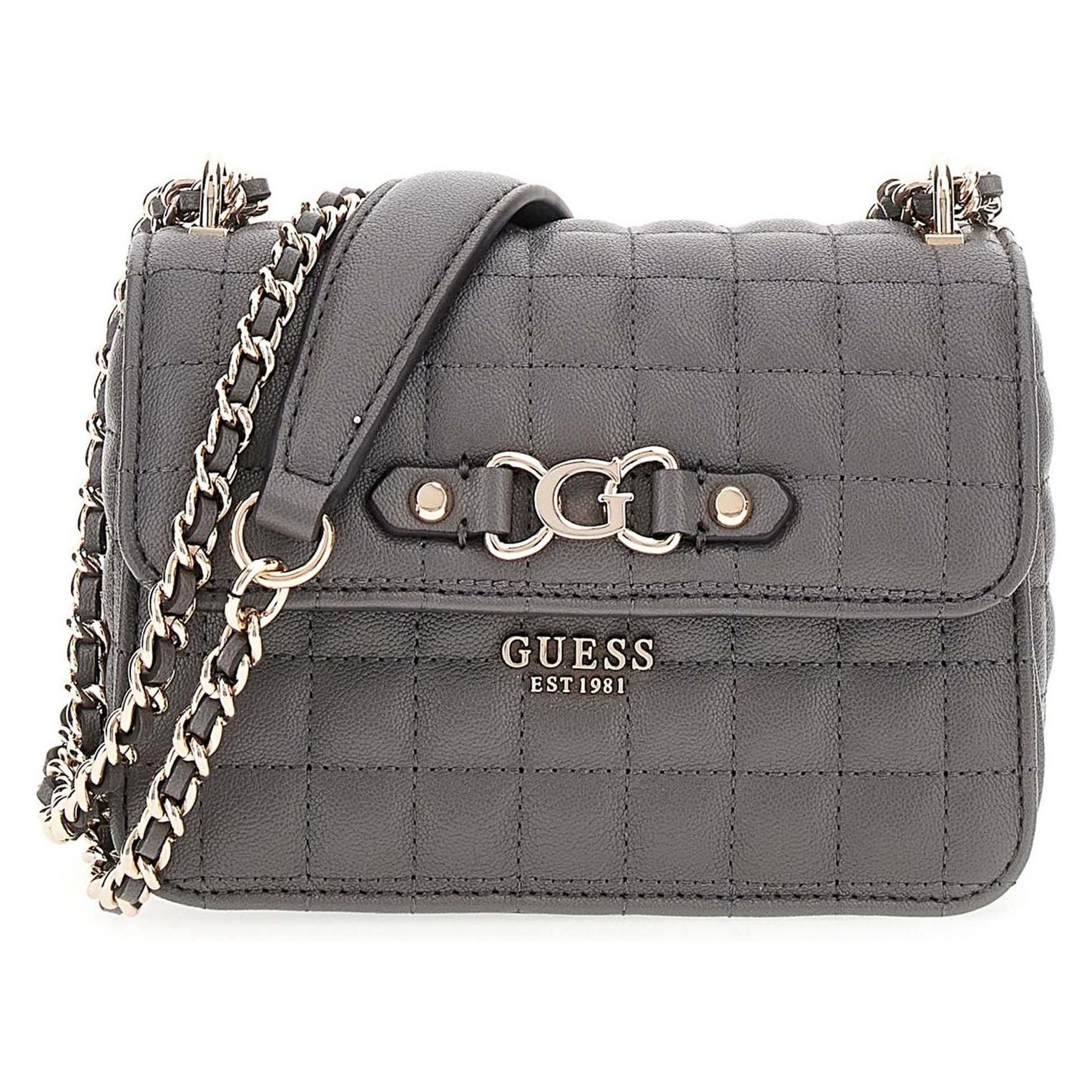 Guess, Damen, Handtasche, Nadira Mini Convertible Xbody Flap Bag, Grau