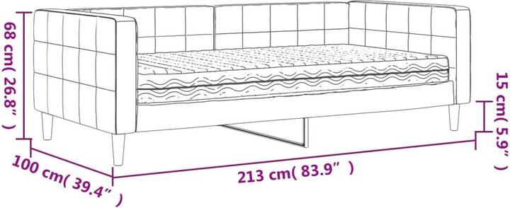 Actual product image vidaXL Tagesbett mit Matratze