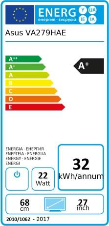 Energie-Label ASUS VA279HAE (1920 x 1080 Pixel, 27")