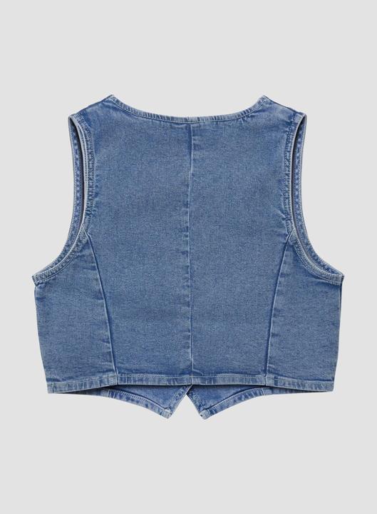 Produktbild S.Oliver Indoor-Weste Denim-Weste mit Glitzer-Finishing (134, 140)