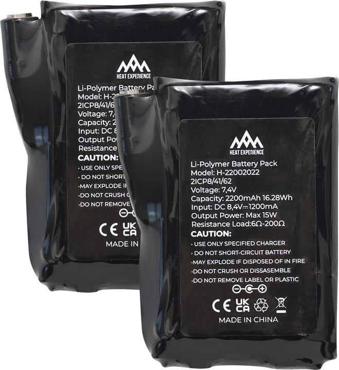 Actual product image Heat Experience Glove Battery HEEX 2200mAh 7,4V (2200 mAh, 15 W, 37 Wh)