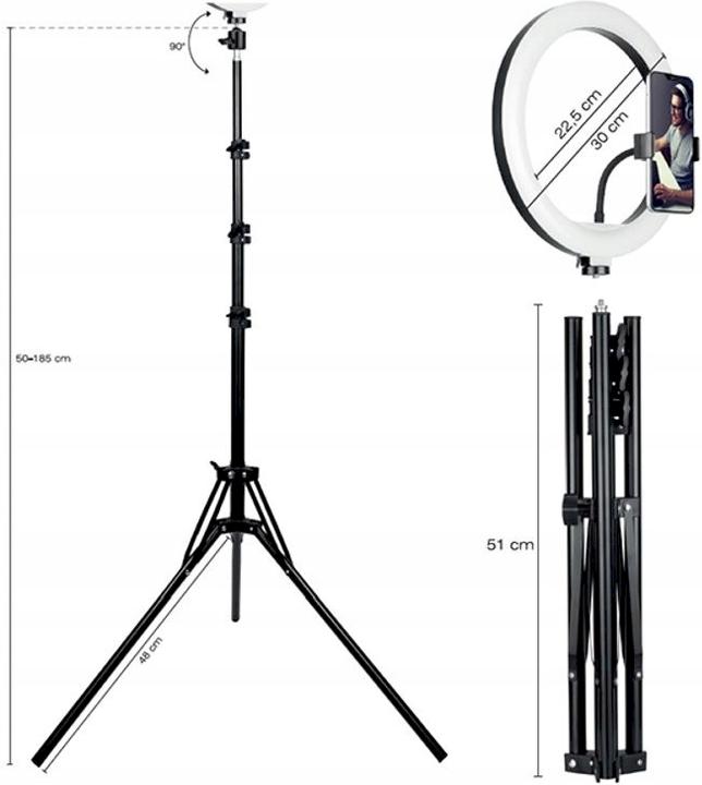 Actual product image Tracer RING 30cm tripod 210cm ring lamp (1700 lm)