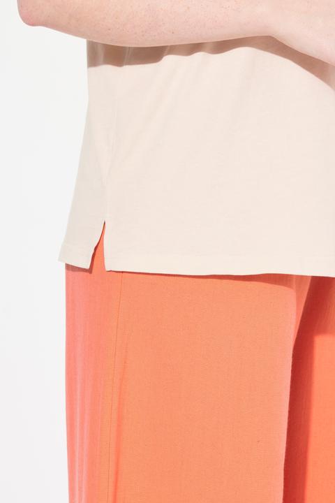 Actual product image Ulla Popken Eco Cotton Espadrille Embroidered Short Sleeve Tee (42, 44)