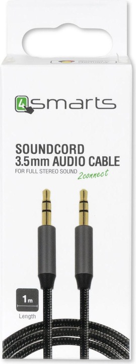 Immagine prodotto 4smarts Cavo con jack da 3,5 mm (1 m, Connettore da 3,5 mm (AUX))