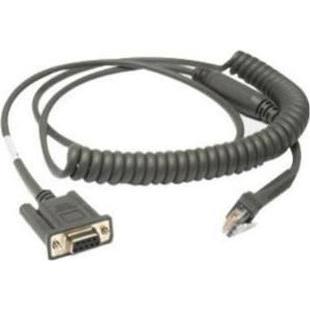 Zebra CABLE RS232 DB9 2,8M COILED, Barcode-Scanner Zubehör