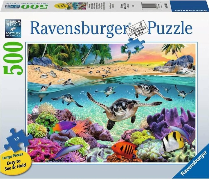 Produktbild Ravensburger Puzzle Schildkrötenbabys XXL 500 Teile (500 Teile)